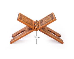 Küçük Boya Selçuklu Yakma Desenli Ahsap Rahle - 2