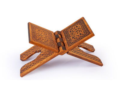 Küçük Boya Selçuklu Yakma Desenli Ahsap Rahle - 3