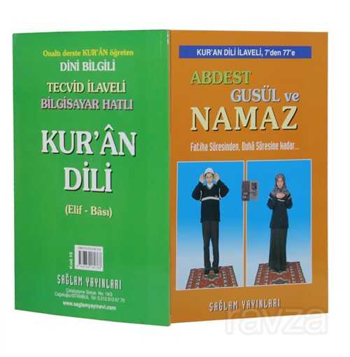 Kur'an Dili Tecvidli - Abdest Güsul Namaz (Çevirmeli Tek Kitap, Kod 15) - Sağlam Yayınları