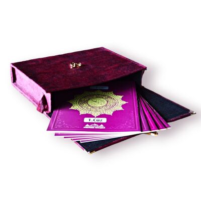 Kur’an-i Kerim 30 Cüz Hatim Seti Bilgisayar Hatli Rahle Boy Bordo - 2