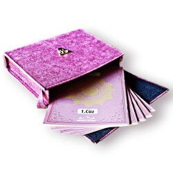 Kur’an-ı Kerim 30 Cüz Hatim Seti Bilgisayar Hatlı Rahle Boy Lila - 2