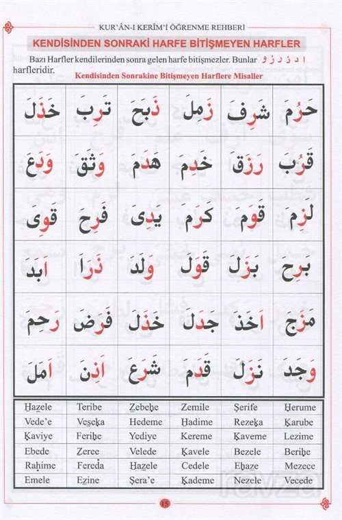 Kur'an-ı Kerimî En Kolay Öğrenme Rehberi Elif- ba - 2