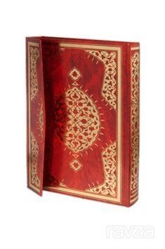 Kur'an-ı Kerim - Mehmet Özçay Hatlı, Orta Boy, 2 Renkli, Kırmızı Cilt - 1