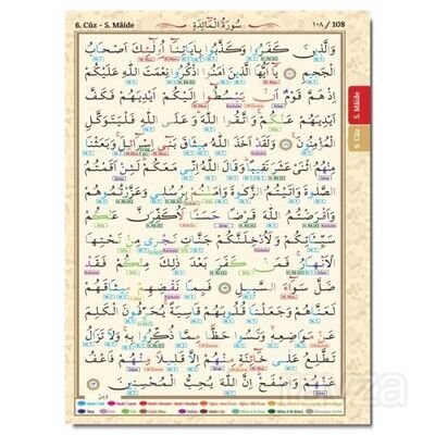 Kur'an-ı Kerim Satır Altı Tecvidli Rahle Boy (Kod: 176) - 2