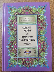 Kur’an-i Kerim ve Satir Arasi Kelime Meali Açiklamali Mor Orta Boy - Kervan Yayın Dağıtm