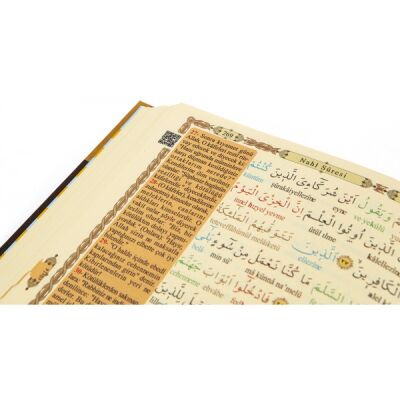 Kuranı Kerim Satıraltı Kelime Kelime Türkçe Okunuş Üçlü meal Fihristli Orta Boy (H-15) - 3