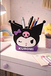 Kuromi Kalemlik Organizer Kalem Kutusu Düzenleyici Kuromi Anahtarlik Hediyeli - 2