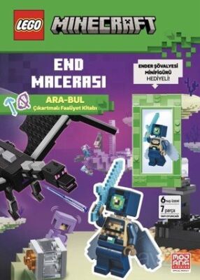 Lego Mınecraft End Macerası Ara-Bul Çıkartmalı Faaliyet Kitabı (Ender Şövalyesi Minifügür Hediyeli) - 1