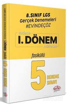 LGS Evde Çöz 1. Dönem Fasiküllü 5 Gerçek Deneme - Editör Yayınları
