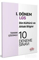 LGS I. Dönem Din Kültürü ve Ahlak Bilgisi Çözümlü 10 Deneme Sınavı - Editör Yayınları