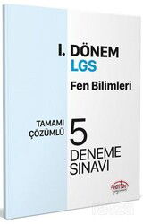 LGS I. Dönem Fen Bilimleri Çözümlü 5 Deneme Sınavı - Editör Yayınları
