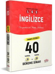 LGS İngilizce (10 Sarmal + 30 Karma) 40 Deneme Sınavı - Editör Yayınları