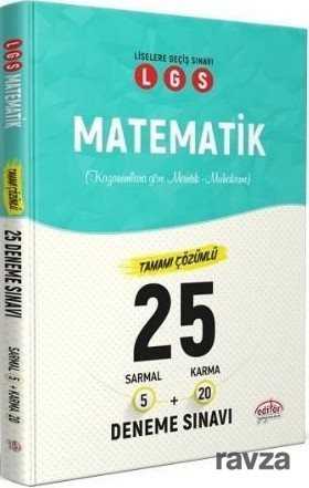 LGS Matematik 25 Deneme 5 Sarmal+10 Karma Çözümlü Deneme Sınavı - Editör Yayınları