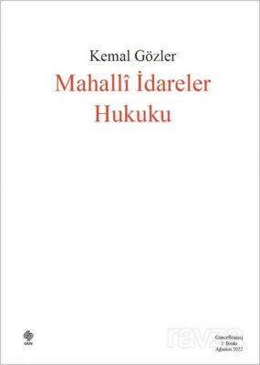 Mahalli İdareler Hukuku - 1