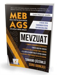 MEB - AGS Hazırlık Mevzuat Tamamı Çözümlü Soru Bankası - Pelikan Tıp Teknik Yayınları