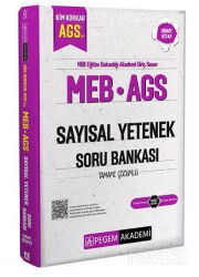 MEB AGS Kim Korkar Sayısal Yetenek Soru Bankası Tamamı Çözümlü - Pegem Akademi Yayıncılık (Sınav Kitapları)