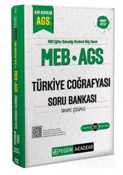 MEB AGS Kim Korkar Türkiye Coğrafyası Soru Bankası Tamamı Çözümlü - Pegem Akademi Yayıncılık (Sınav Kitapları)