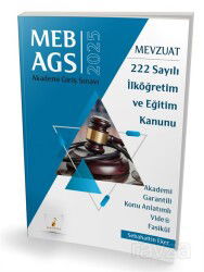MEB - AGS Mevzuat Bilgisi 222 Sayılı İlköğretim ve Eğitim Kanunu Konu Anlatımlı Video Fasikül - Pelikan Tıp Teknik Yayınları