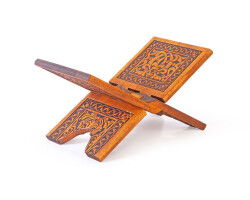 Mini Boy Selçuklu Yakma Desenli Ahsap Rahle - 2