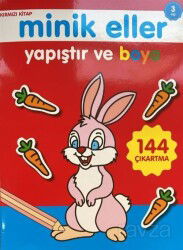 Minik Eller Yapıştır Ve Boya - Kırmızı Kitap - 0-6 Yaş Yayınları