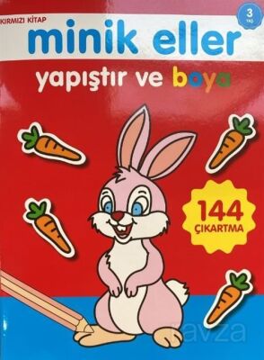 Minik Eller Yapıştır Ve Boya - Kırmızı Kitap - 1