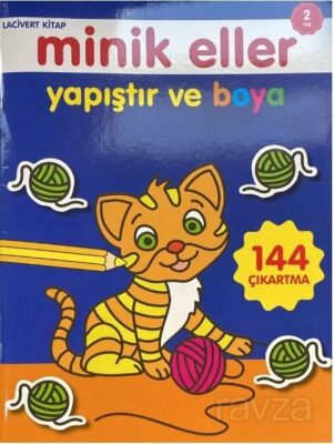 Minik Eller Yapıştır Ve Boya - Lacivert Kitap - 1