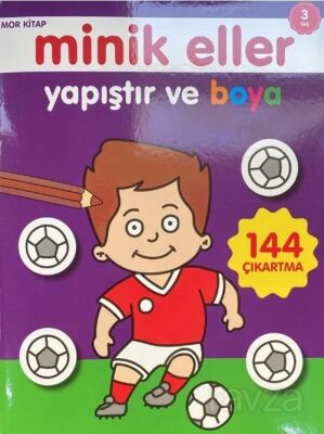 Minik Eller Yapıştır Ve Boya - Mor Kitap - 1