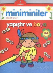 Miniminiler Yapıştır ve Boya (Kırmızı Kitap) - Parıltı Yayıncılık