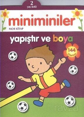 Miniminiler Yapıştır ve Boya (Mor Kitap) - 1