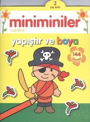 Miniminiler Yapıştır ve Boya (Sarı Kitap) - 1