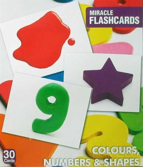 Miracle Flashcards Charts Colours Numbers Shapes (30 Cards) - 1