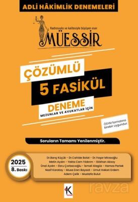 Müessir Adli Hakimlik Denemeleri- 2025 Çözümlü 5 Deneme - 1