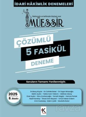 Müessir İdari Hakimlik Denemeleri-2025 Çözümlü 5 Deneme - 1