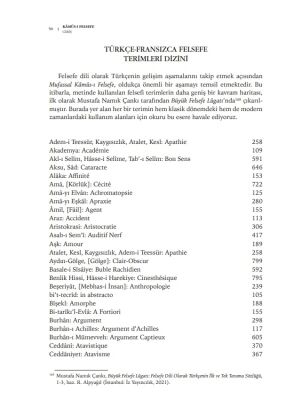 Mufassal Kâmûs-i Felsefe Felsefe Dili Olarak Türkçe’nin Ilk Sözlügü - 6
