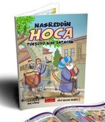 Nasrettin Hoca Turşuyu Kim Satacak (Çizgi Roman Renkli) - Bordo Ressam