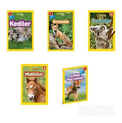 National Geographic Kids Okuma Kitapları Seviye 1 Tatlı Hayvanlar Seti (5 Kitap) - 1