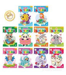 Neşeli Boyama Seti (10 Kitap Takım) - Dokuz Yayınları (Konya)