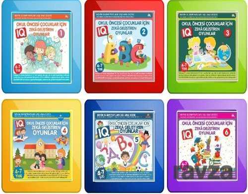 Okul Öncesi Çocuklar İçin IQ Zeka Geliştiren Oyunlar (6 kitap) - Ekinoks Yayın Grubu
