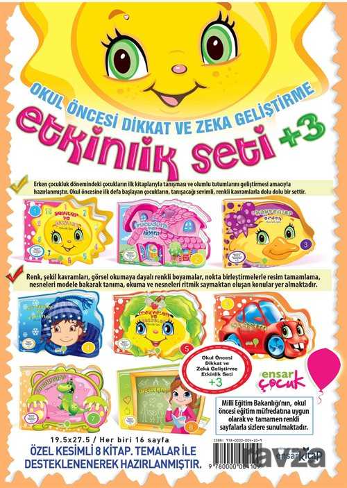 Okul Öncesi Dikkat ve Zeka Geliştirme Etkinlik Seti - Ensar Neşriyat