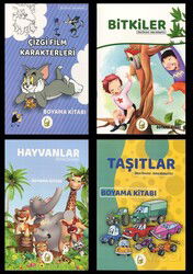 Okul Öncesi Zeka Geliştirici Boyama Seti (4 Kitap) - Sebe Yayınları