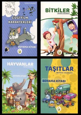 Okul Öncesi Zeka Geliştirici Boyama Seti (4 Kitap) - 1