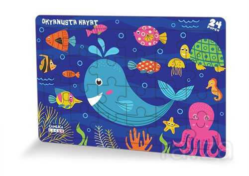 Okyanusta Hayat (Eğlenceli Puzzle 3) - Çamlıca Çocuk Yayınları