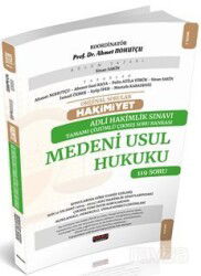Orijinal Sorular Hakimiyet Adli Hakimlik Sınavı Medeni Usul Hukuku Çıkmış Soru Bankası - Savaş Yayınları