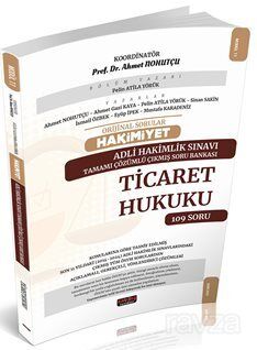 Orijinal Sorular Hakimiyet Adli Hakimlik Sınavı Ticaret Hukuku Çıkmış Soru Bankası - 1