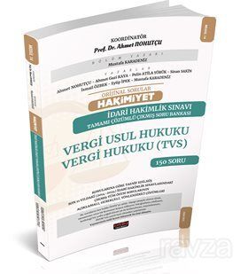 Orijinal Sorular HAKİMİYET İdari Hakimlik Sınavı Vergi Usul Hukuku VH TVS Çıkmış Soru Bankası - 1