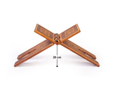 Orta Boy Selçuklu Yakma Desenli Ahsap Rahle - 2