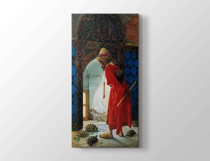 Osman Hamdi Bey Kaplumbağa Terbiyecisi Tablo | 60 X 80 cm| - 1