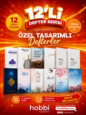Özel Tasarimli 12’li Defter - Çizgili - 1