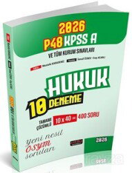 P48 KPSS A Grubu Hukuk 10 Deneme - Savaş Yayınları