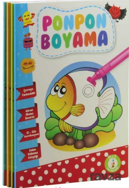 Ponpon Boyama Seti (4 Kitap) - Ema Çocuk